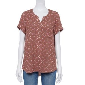 NWT Women's Sonoma Goods For Life Short Sleeve Textured Top Size XXL